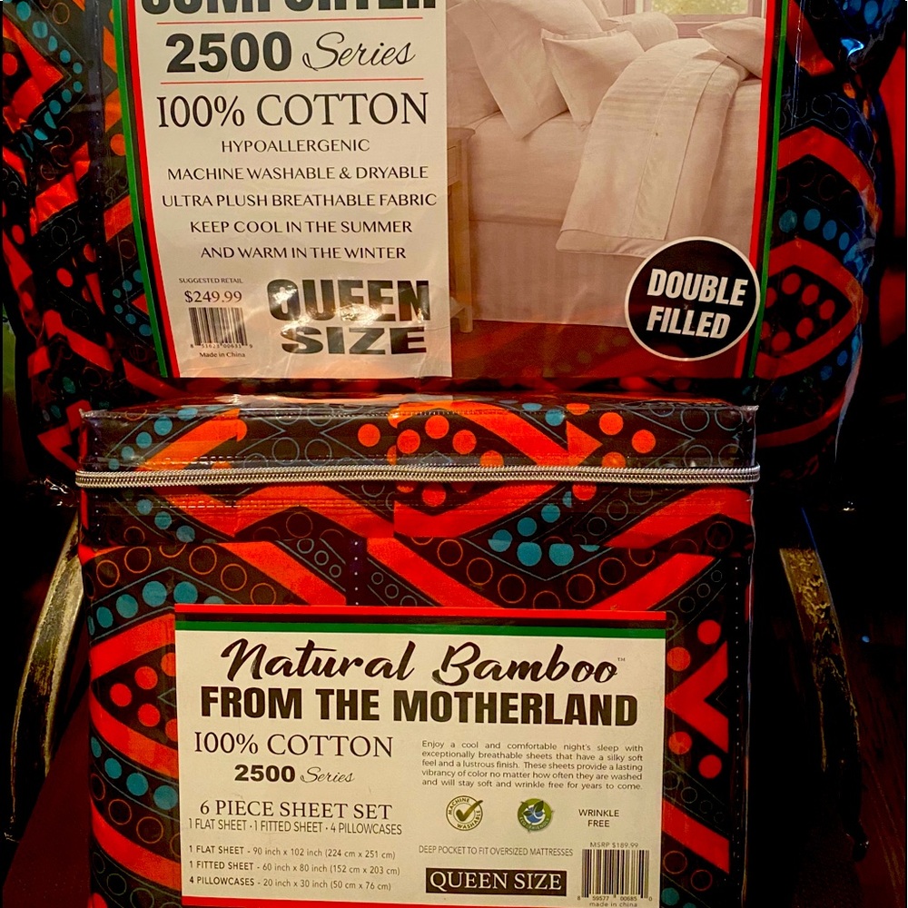 Queen sheet set & comforter